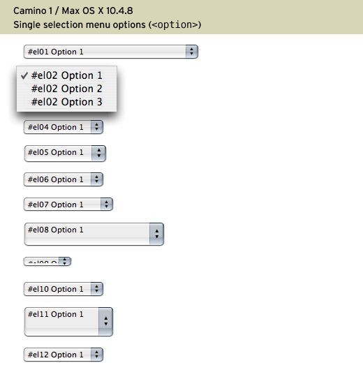 css3 form select option styling