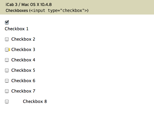 iCab 3, Mac OS X 10.4.8