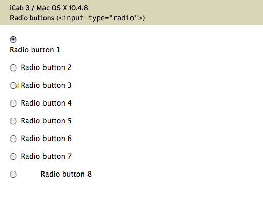iCab 3, Mac OS X 10.4.8