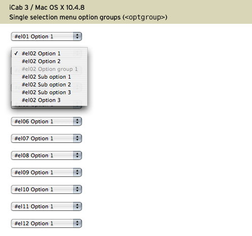 iCab 3, Mac OS X 10.4.8