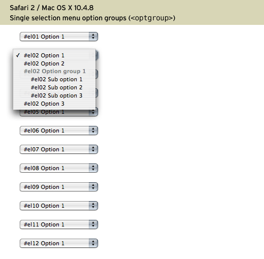 Safari 2, Mac OS X 10.4.8