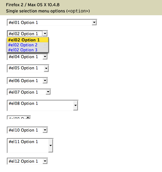 Styling Single Selection Menu Control Options Option Elements With Css 456 Berea Street